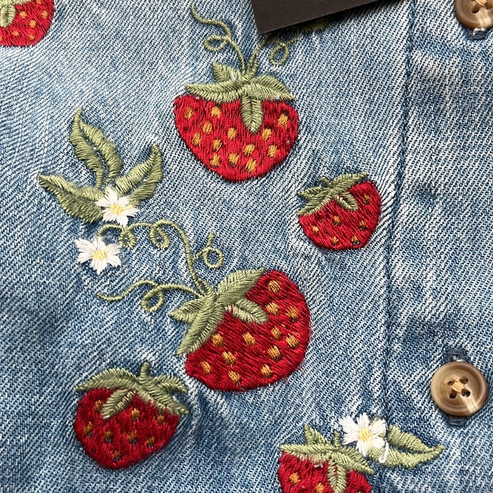 Driftwood Jeans Strawberry Embroidery Dress - Picture 5 of 12